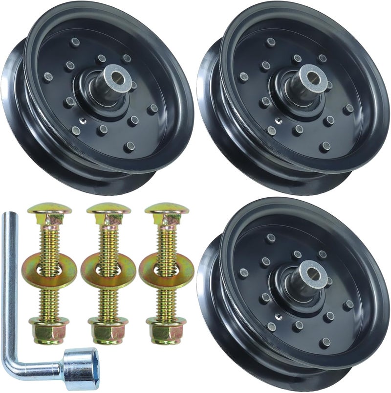 BOSFLAG 3 Pack 197379 Idler Pulley Replaces 532196106, 532197379, Craftsman 196106 for Husqvarna z254f Z254 YTH24V48 YTH24K48 YTH2348 YTH22V46 YTH20K46 YTH18542 RZ5426 RZ5424 MZ54 LGT2654 Ride Mowers - Image 1